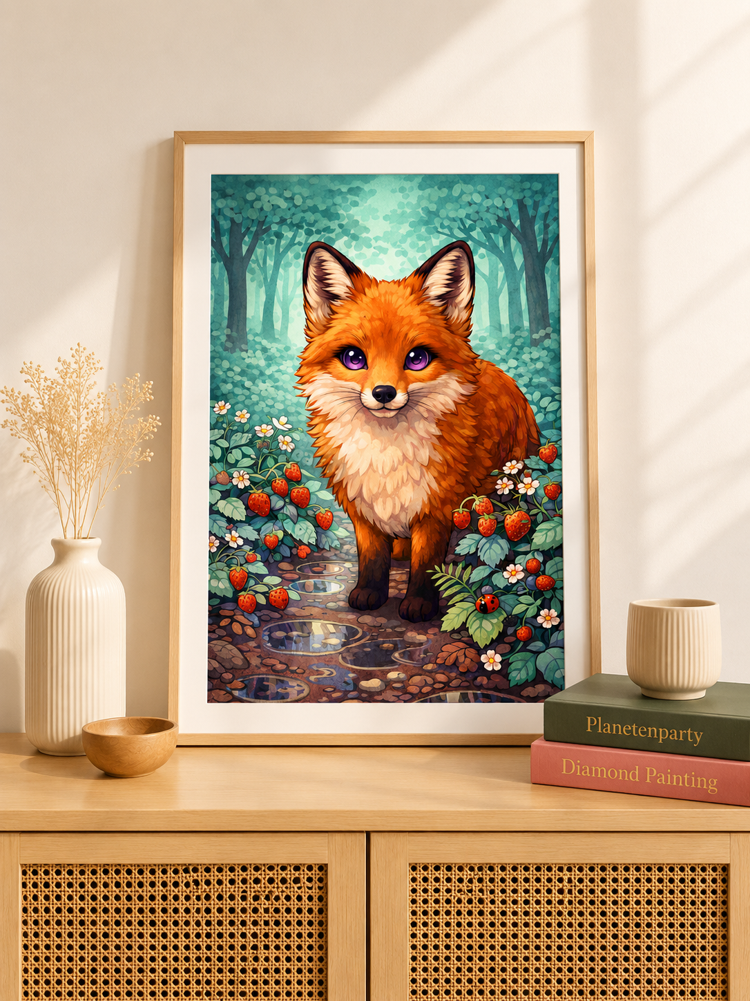 "Fuchsliebe" / Diamond Painting Bild / 40x60cm / 60 Farben inkl. 5 Sonderfarben / PP002